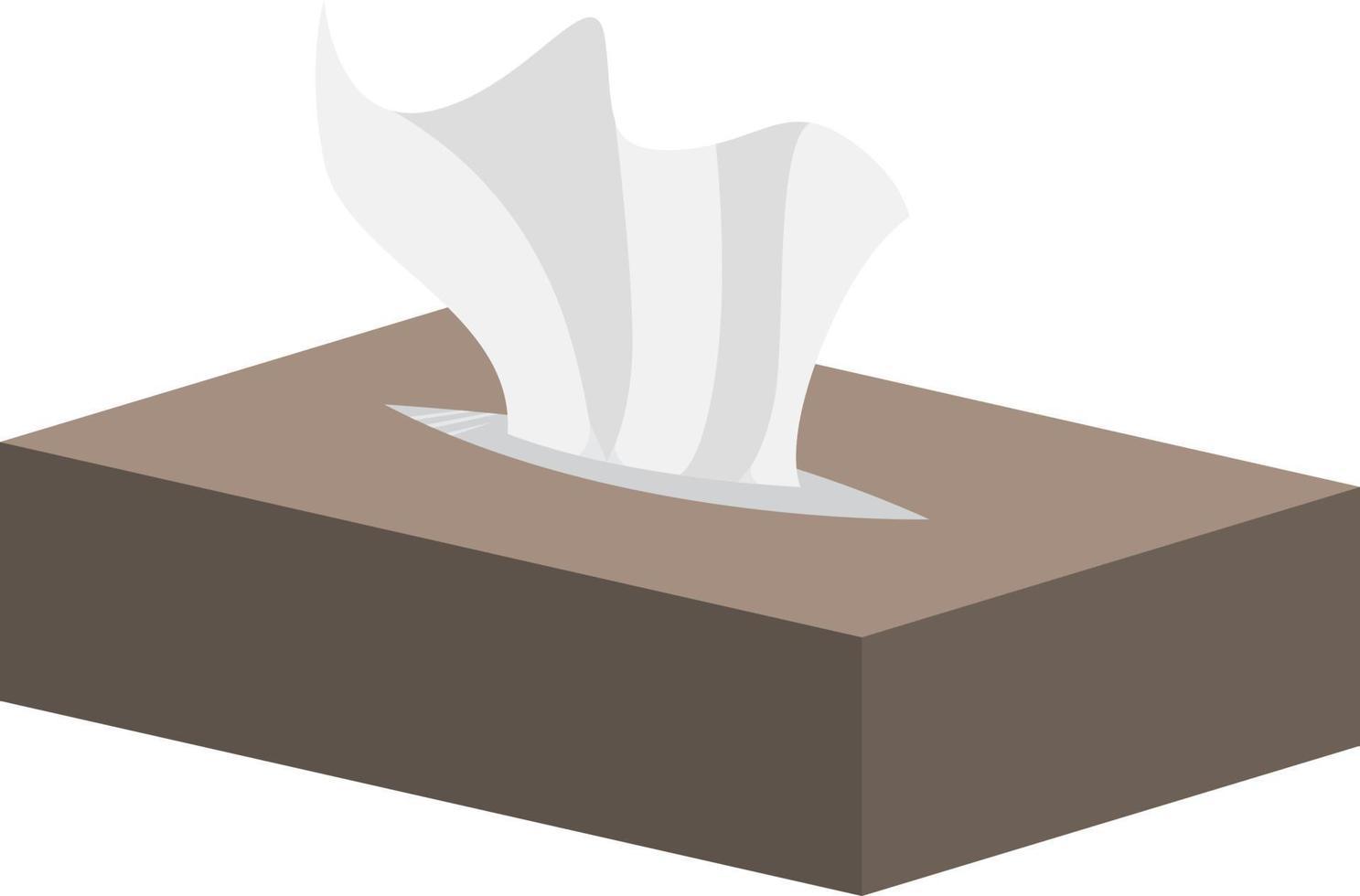 zakdoek doos, illustratie, vector Aan wit achtergrond.
