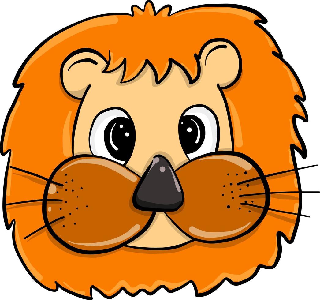 leeuwen hoofd, illustratie, vector Aan wit achtergrond