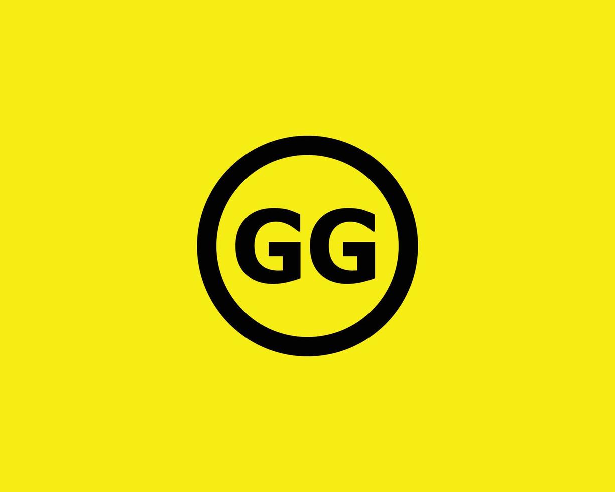 gg logo ontwerp vector sjabloon