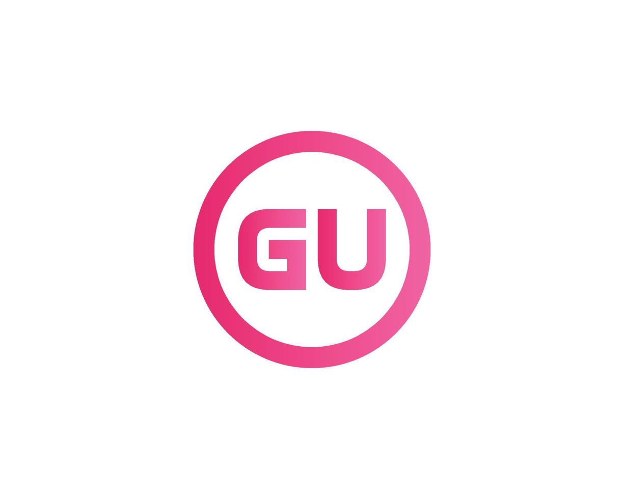 gu ug logo ontwerp vector sjabloon