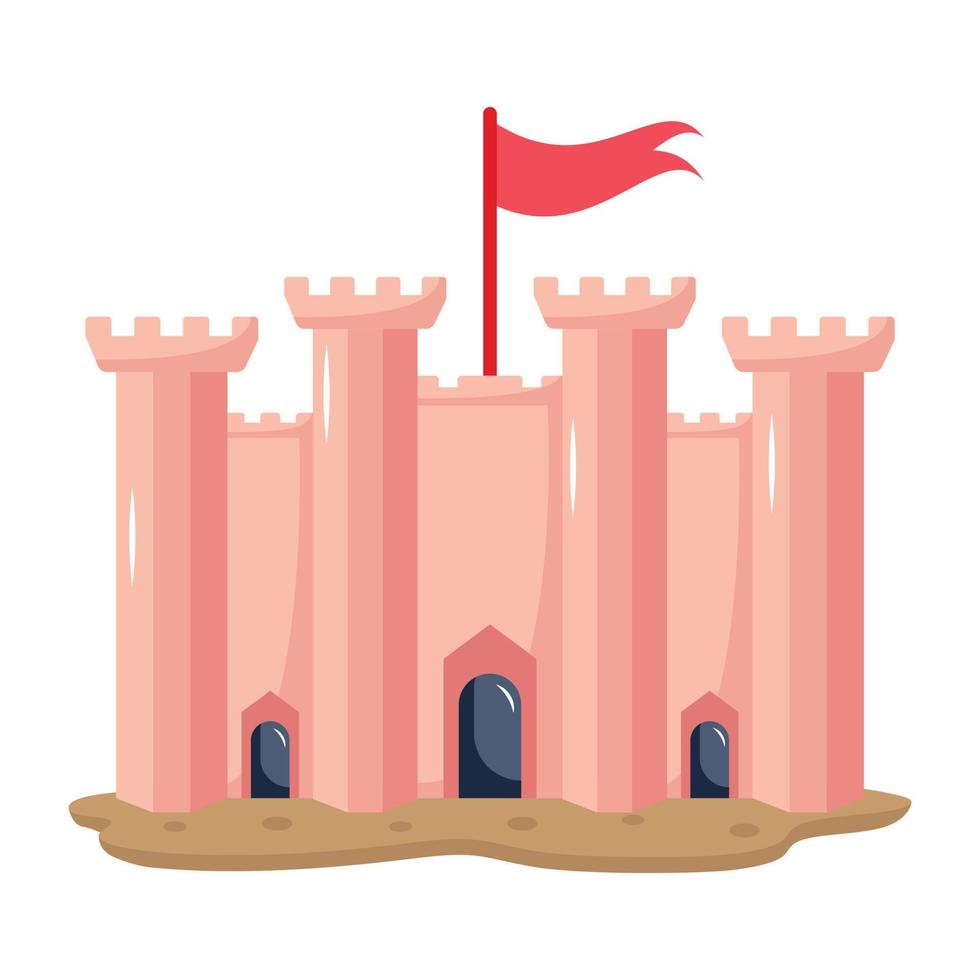 een bewerkbare vlak icoon van Koninklijk paleis vector