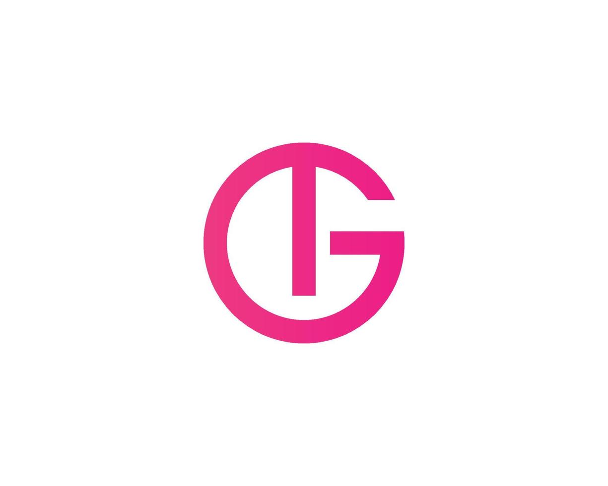 gt tg logo ontwerp vector sjabloon