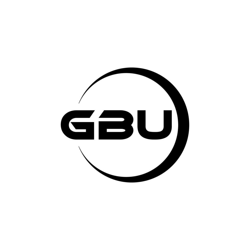 gbu brief logo ontwerp in illustratie. vector logo, schoonschrift ontwerpen voor logo, poster, uitnodiging, enz.