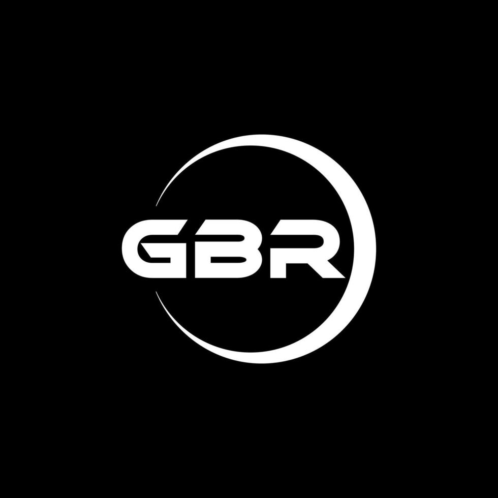 gbr brief logo ontwerp in illustratie. vector logo, schoonschrift ontwerpen voor logo, poster, uitnodiging, enz.