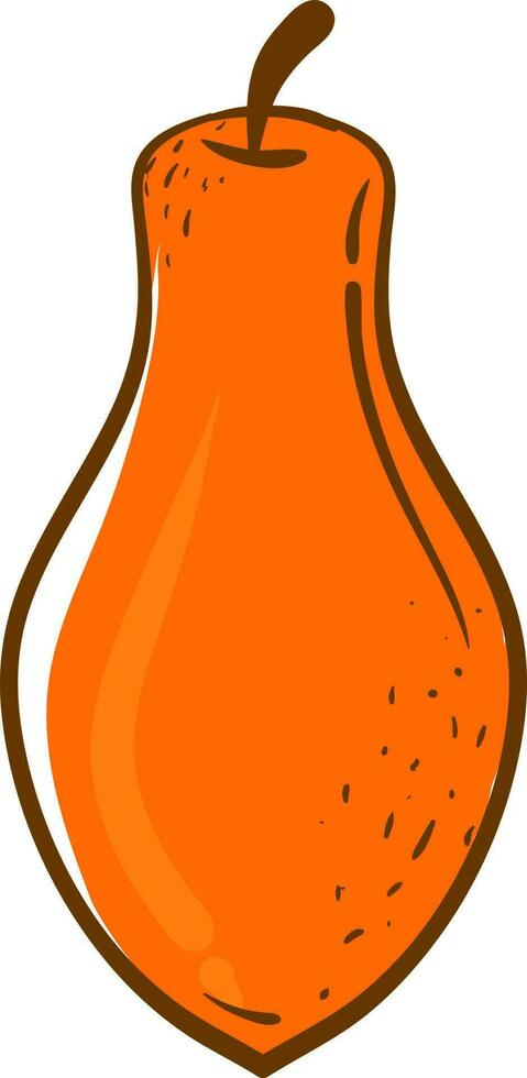 oranje papaja, illustratie, vector Aan wit achtergrond