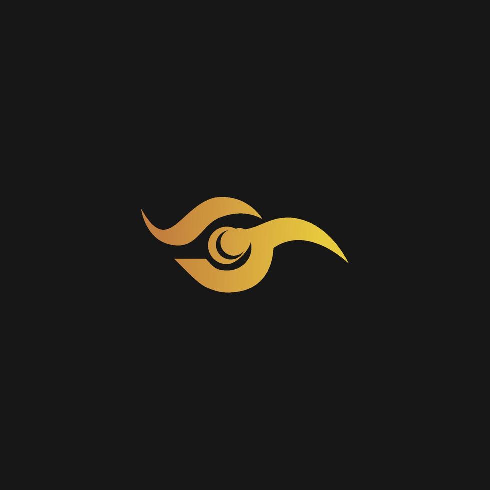 Egyptische oog logo icoon ontwerp sjabloon vlak vector