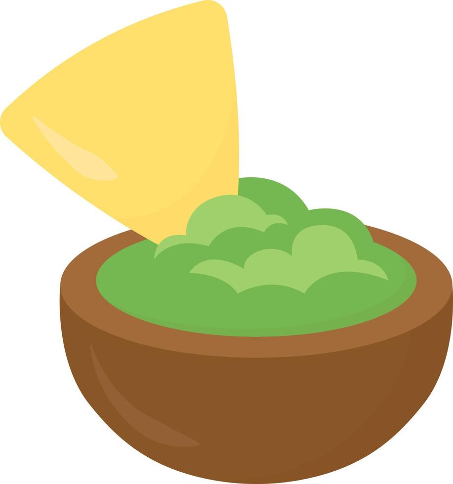 nacho's en wasabi, illustratie, vector Aan wit achtergrond.