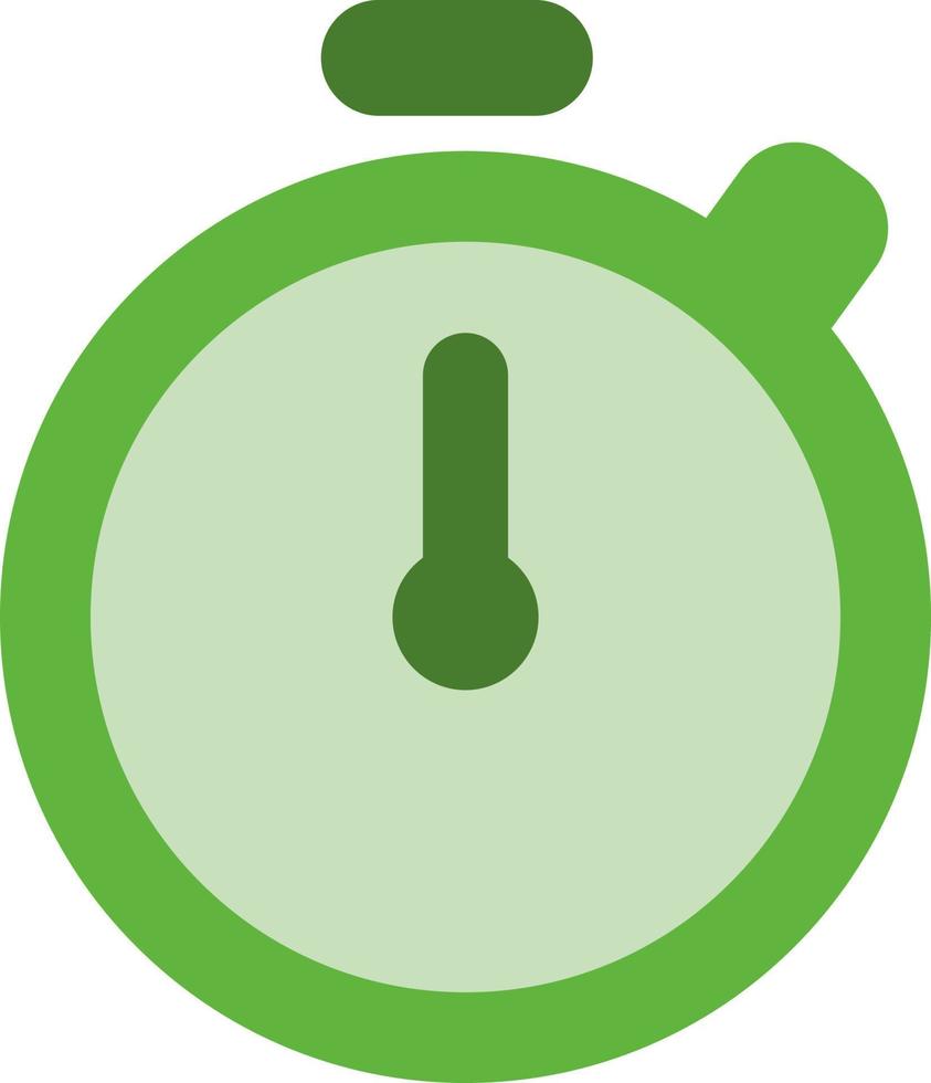 groen stopwatch, illustratie, vector Aan een wit achtergrond.