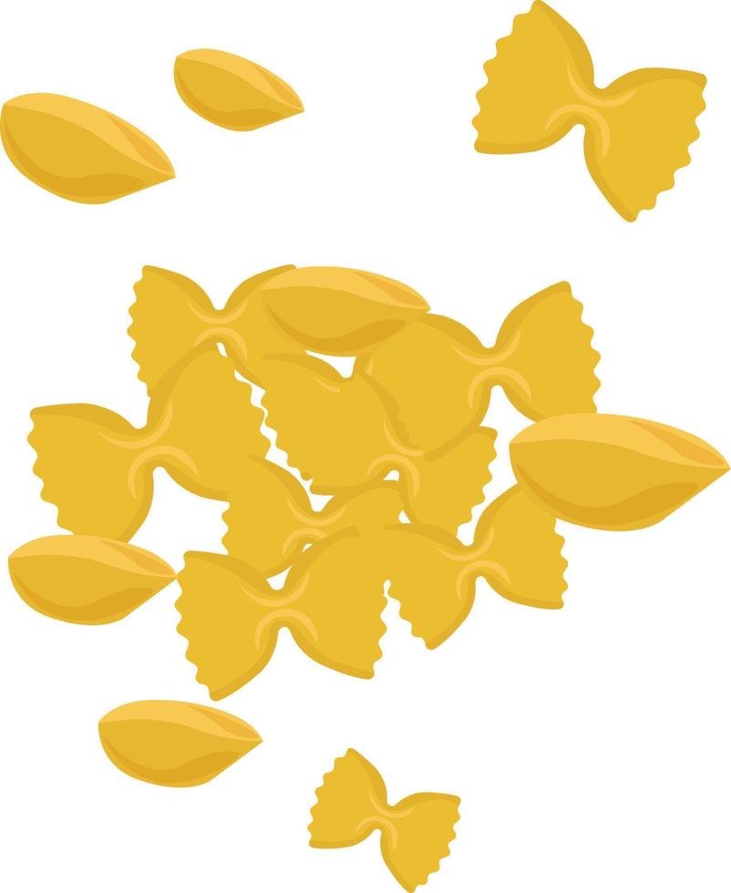 pasta, illustratie, vector Aan wit achtergrond.