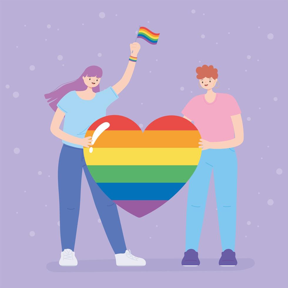 mensen voor lgbtq liefdesviering vector