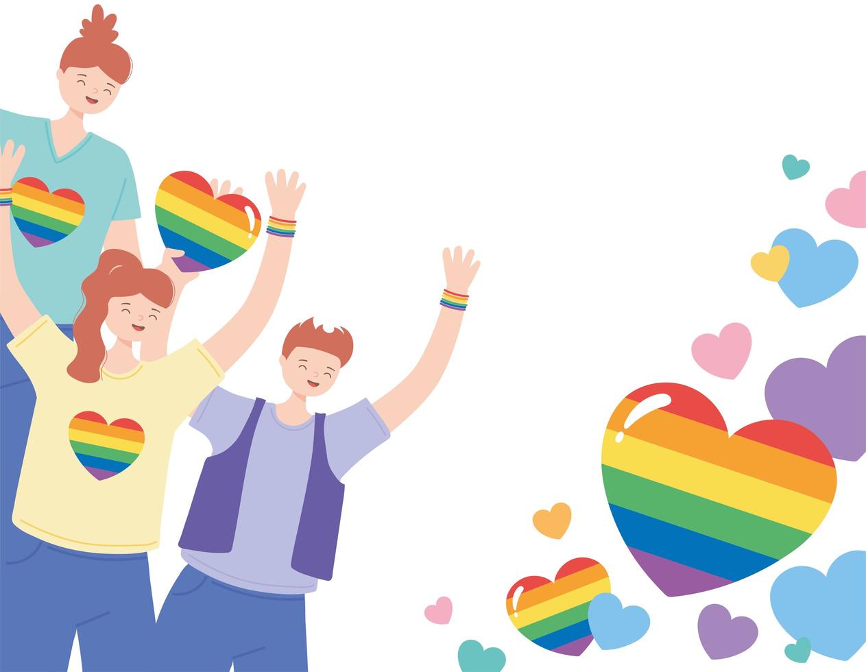 lgbtq-gemeenschap voor pride-parade en viering vector