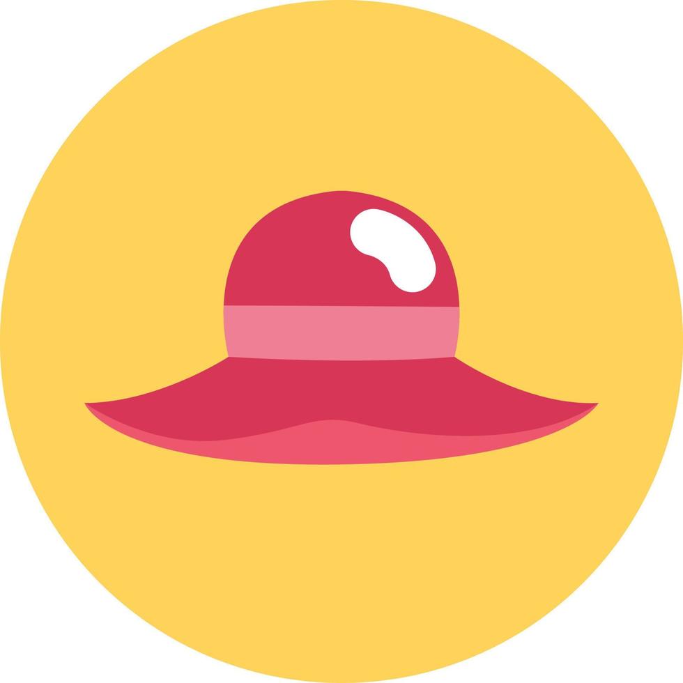 roze dames hoed, illustratie, vector Aan een wit achtergrond.