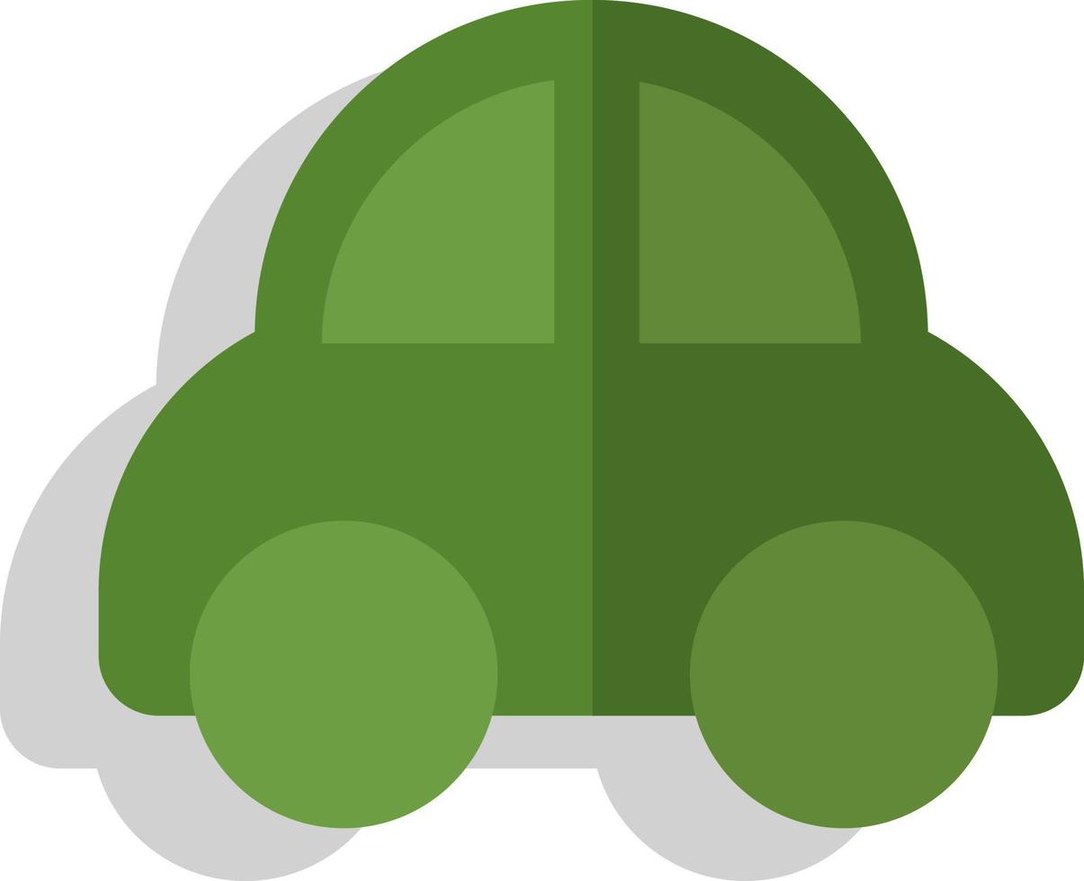 groen bedrijf auto, illustratie, vector, Aan een wit achtergrond. vector