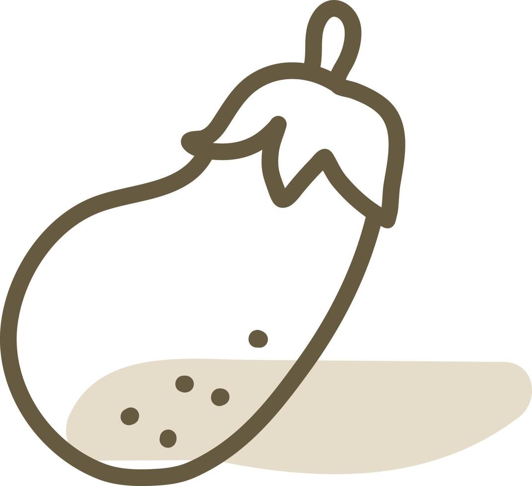 Purper aubergine, illustratie, vector Aan een wit achtergrond.