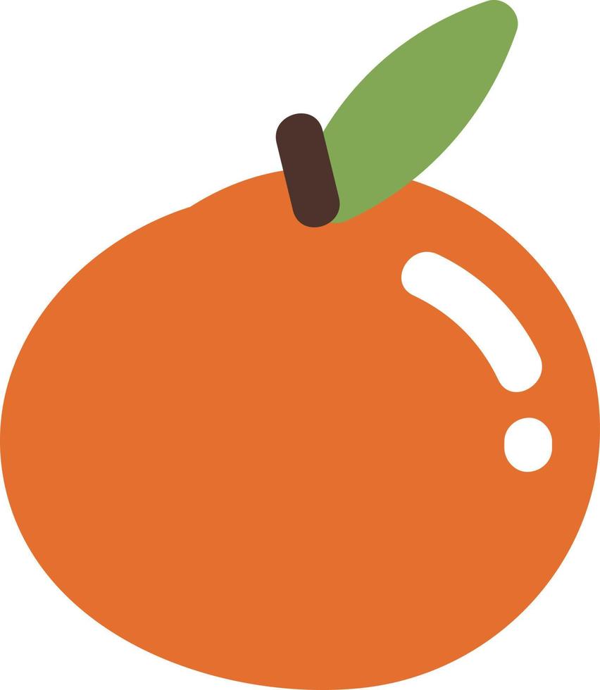 oranje de fruit, illustratie, vector Aan een wit achtergrond.v