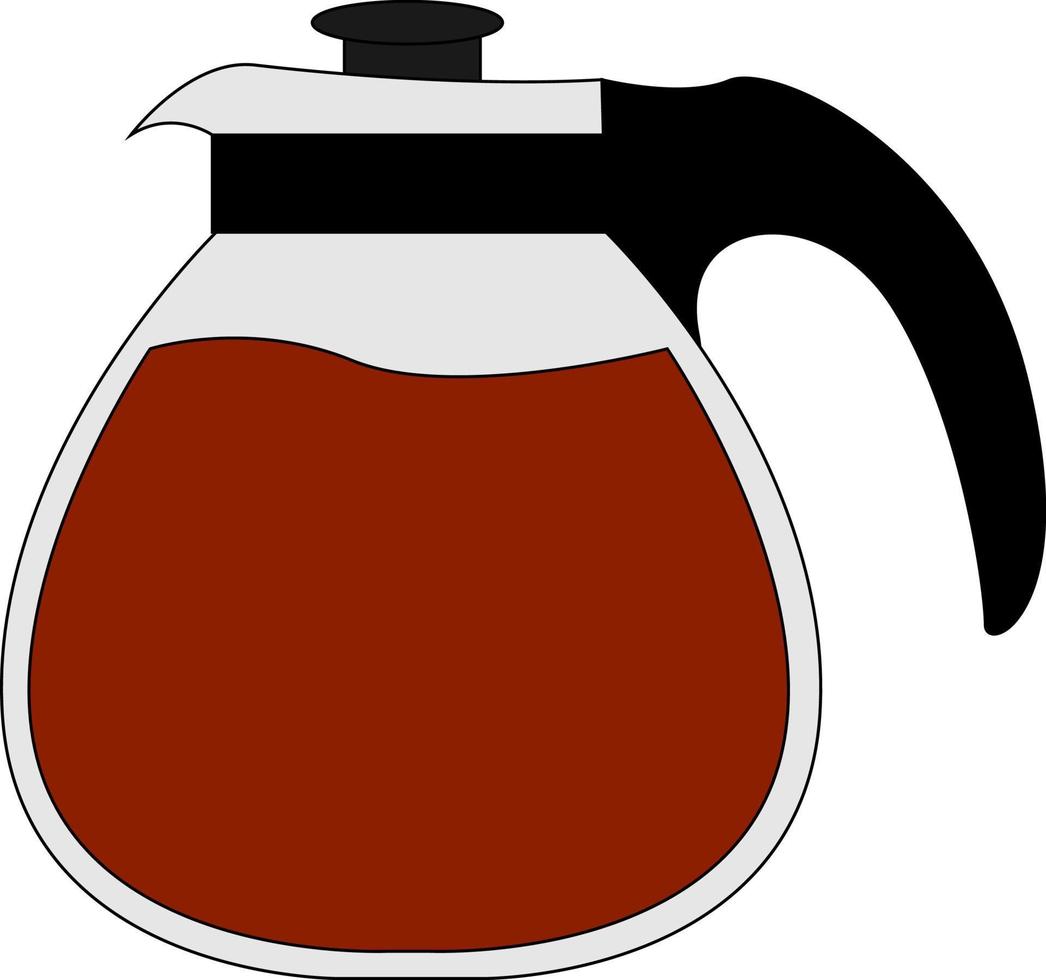 koffie maker, illustratie, vector Aan wit achtergrond.