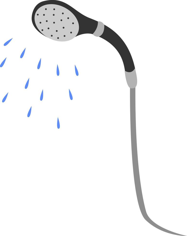 douche, illustratie, vector Aan wit achtergrond.