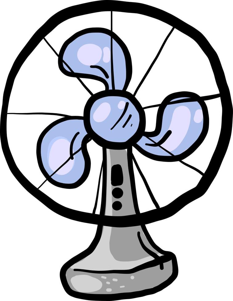 klein fan, illustratie, vector Aan wit achtergrond