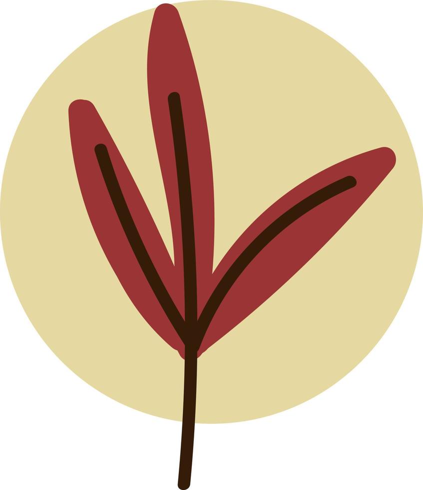 drie klein oranje bladeren, illustratie, Aan een wit achtergrond. vector
