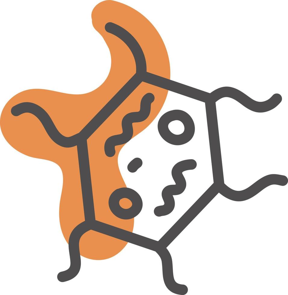 oranje bacteriën, illustratie, vector, Aan een wit achtergrond. vector