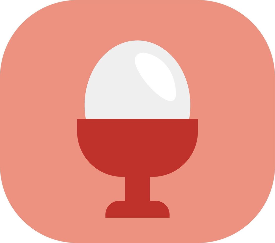 een gekookt ei, illustratie, vector Aan een wit achtergrond.