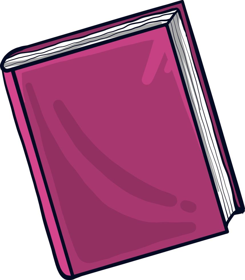 roze notitieboekje, illustratie, vector Aan een wit achtergrond.