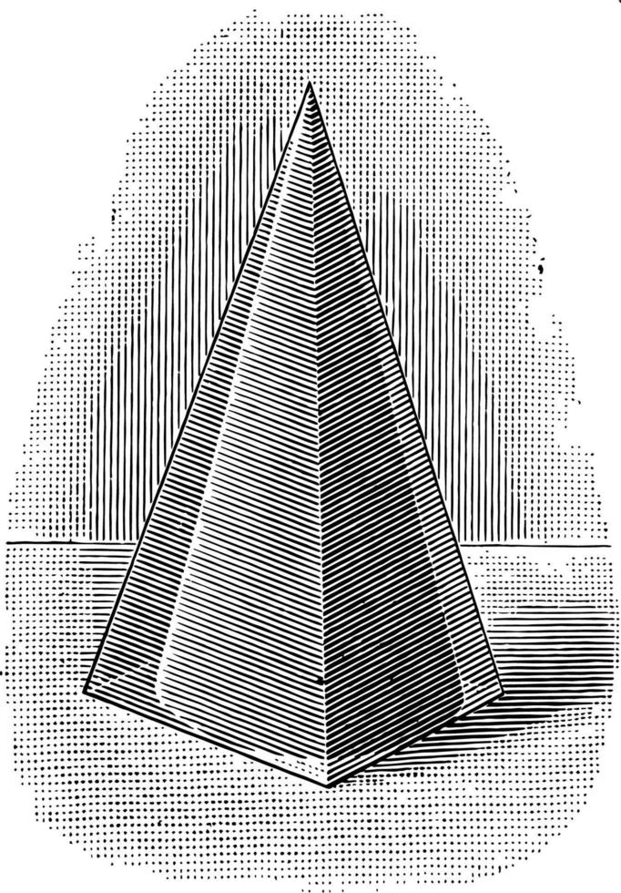 piramide omschreven over een ijshoorntje wijnoogst illustratie. vector