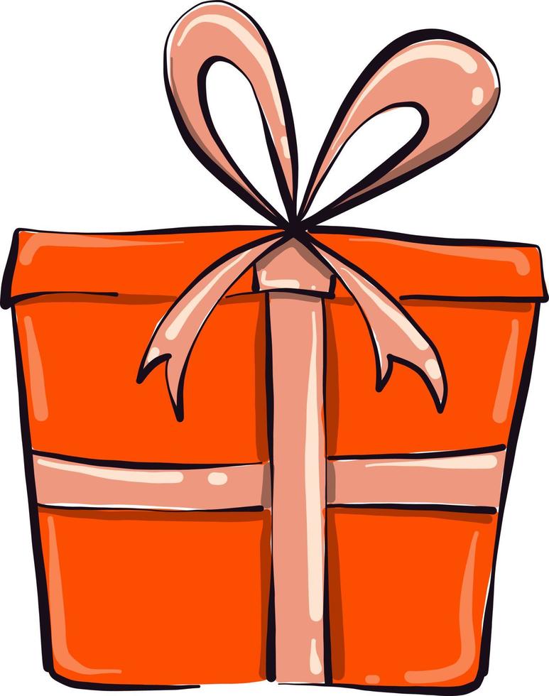 rood Cadeau , illustratie, vector Aan wit achtergrond