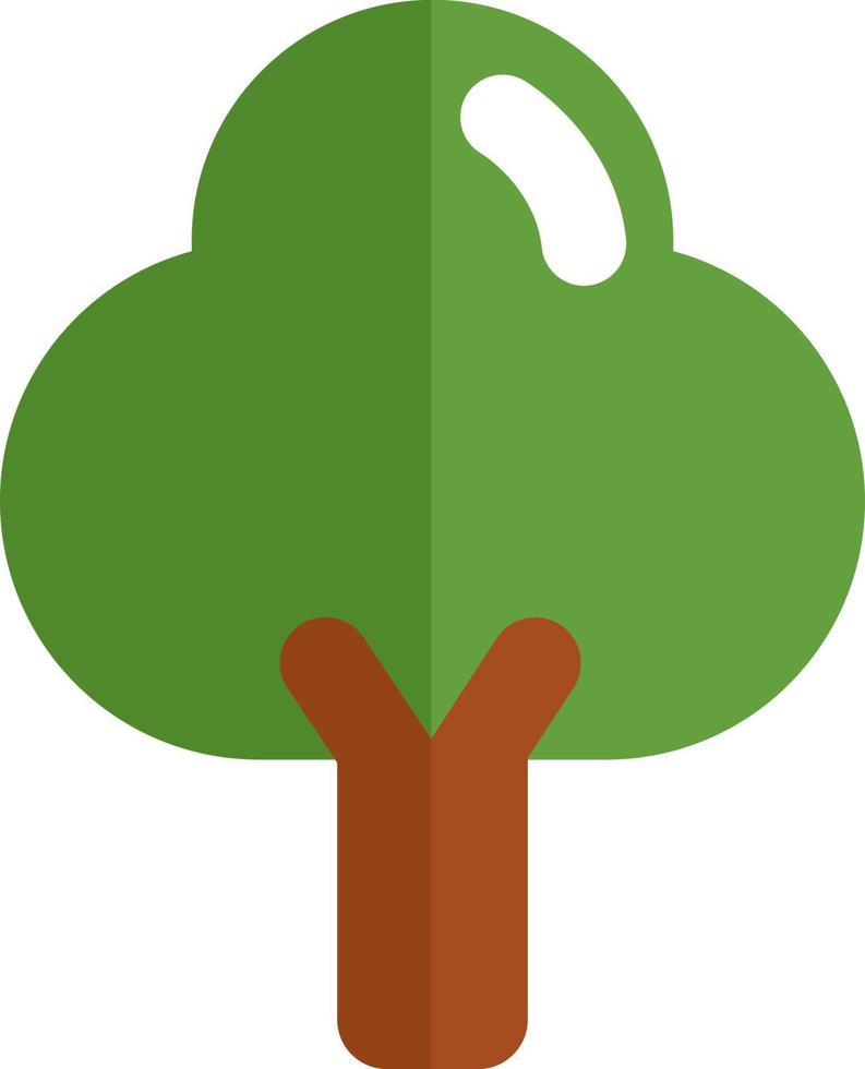 groen boom, illustratie, vector, Aan een wit achtergrond. vector