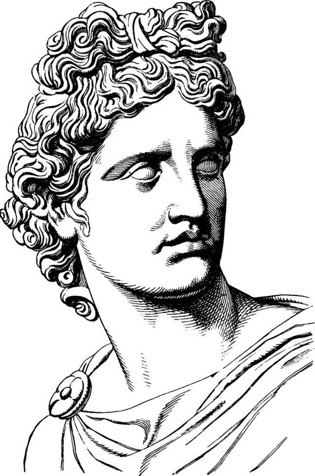 Apollo wijnoogst illustratie. vector