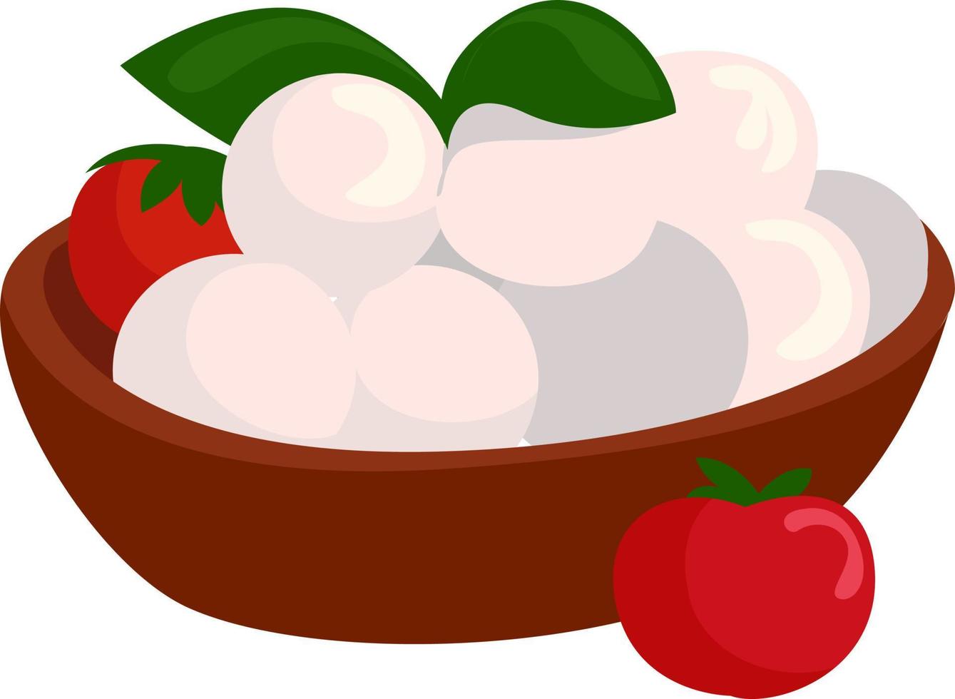 Mozzarella kaas, illustratie, vector Aan wit achtergrond