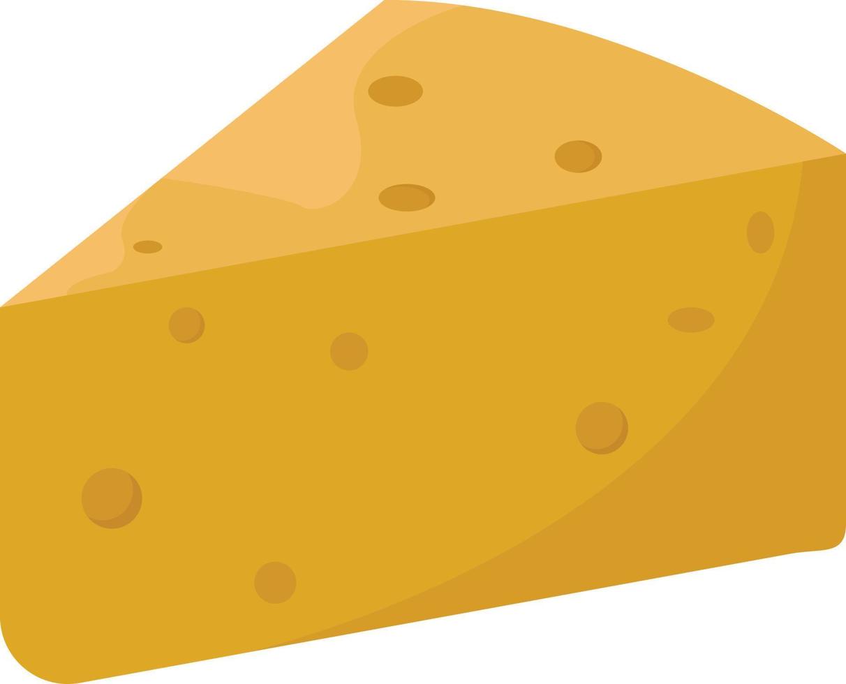 dik kaas, illustratie, vector Aan wit achtergrond.