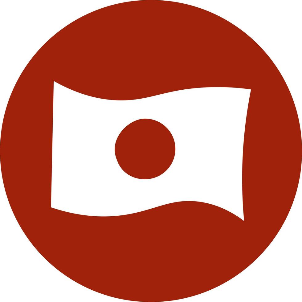 Japans vlag, icoon illustratie, vector Aan wit achtergrond