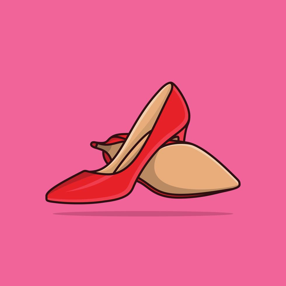 vrouwen zomer, lente, herfst schoenen mode vector icoon illustratie. mode voorwerp ontwerp concept. schoonheid hoog hakken, schoenen, schoonheid, schoenen ontwerp, ceremonieel stiletto.