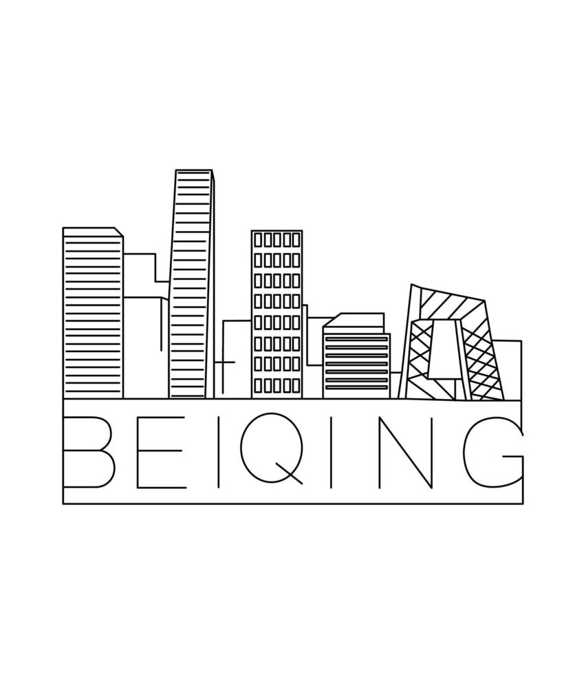 vector illustratie van Beijing