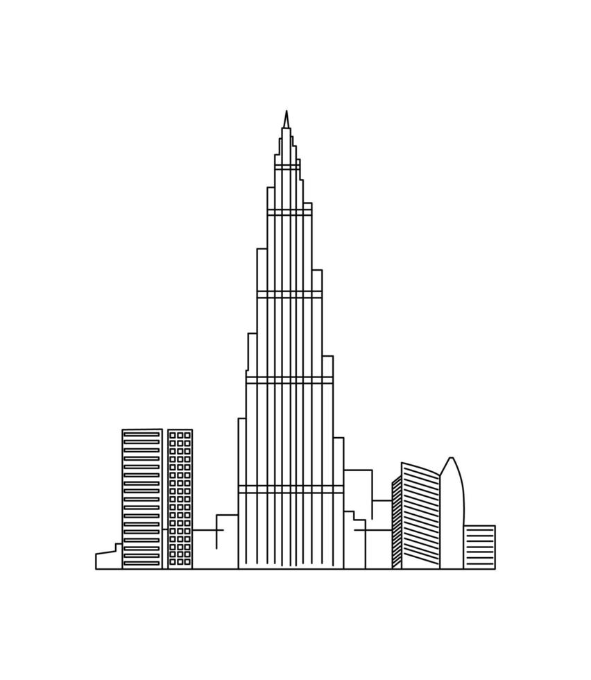 vector illustratie van Dubai