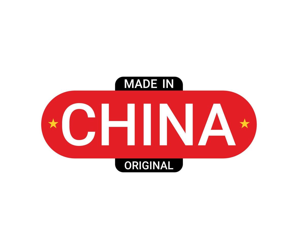 labels van made in china vector