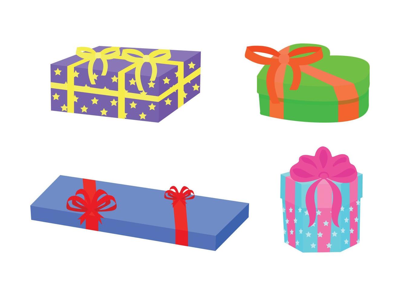 set geschenkdozen vector