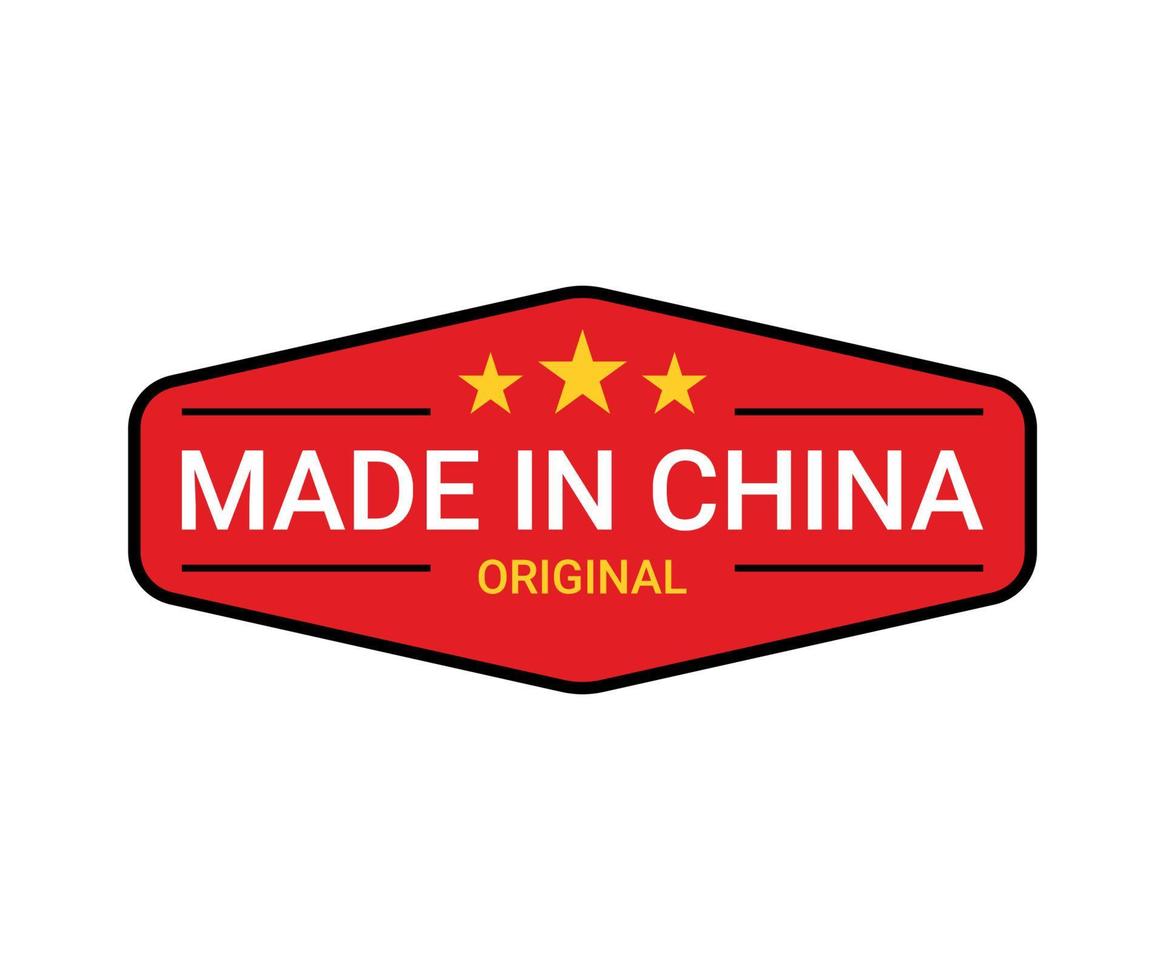 labels van made in china vector