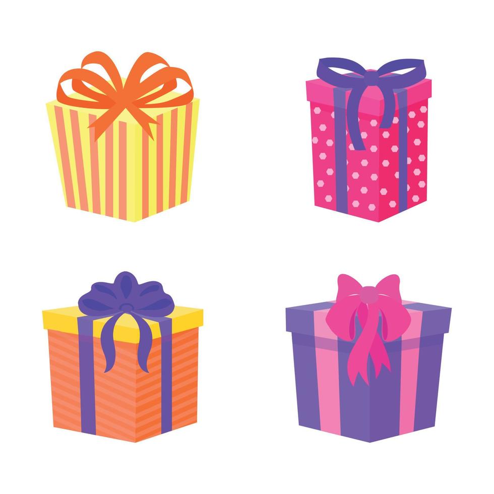 set geschenkdozen vector