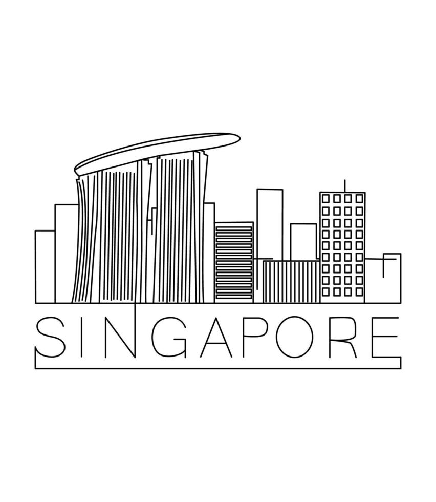 vector illustratie van Singapore