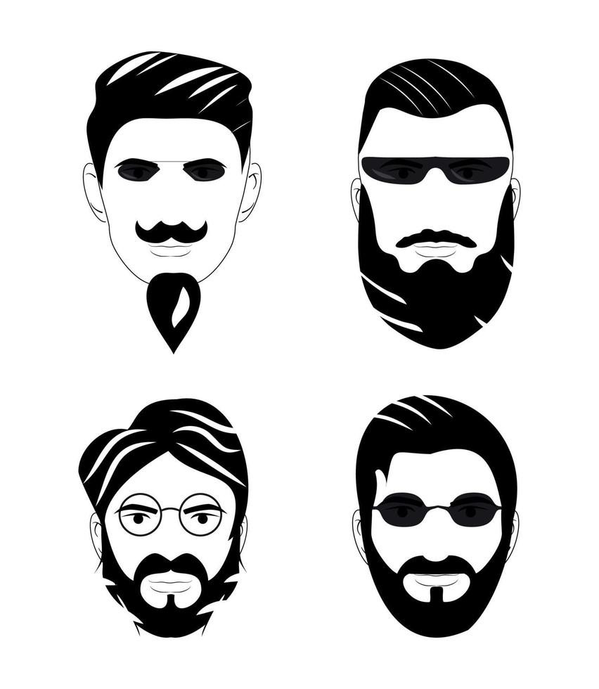 set mannelijke avatars vector