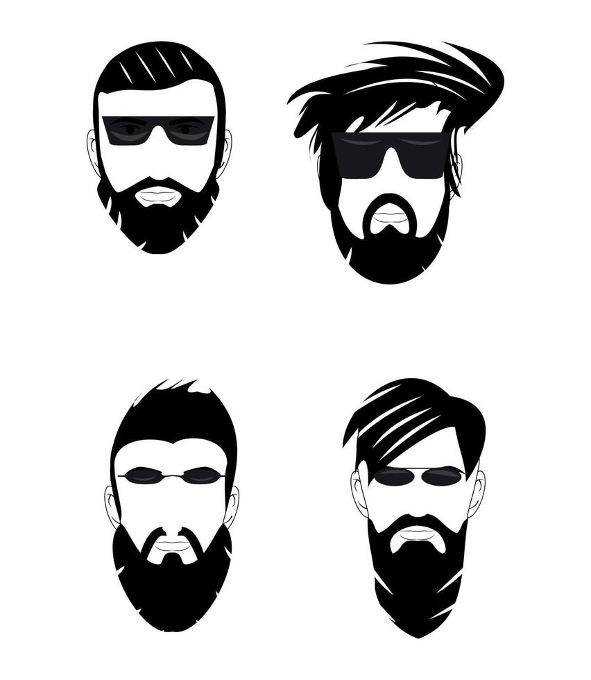 set mannelijke avatars vector