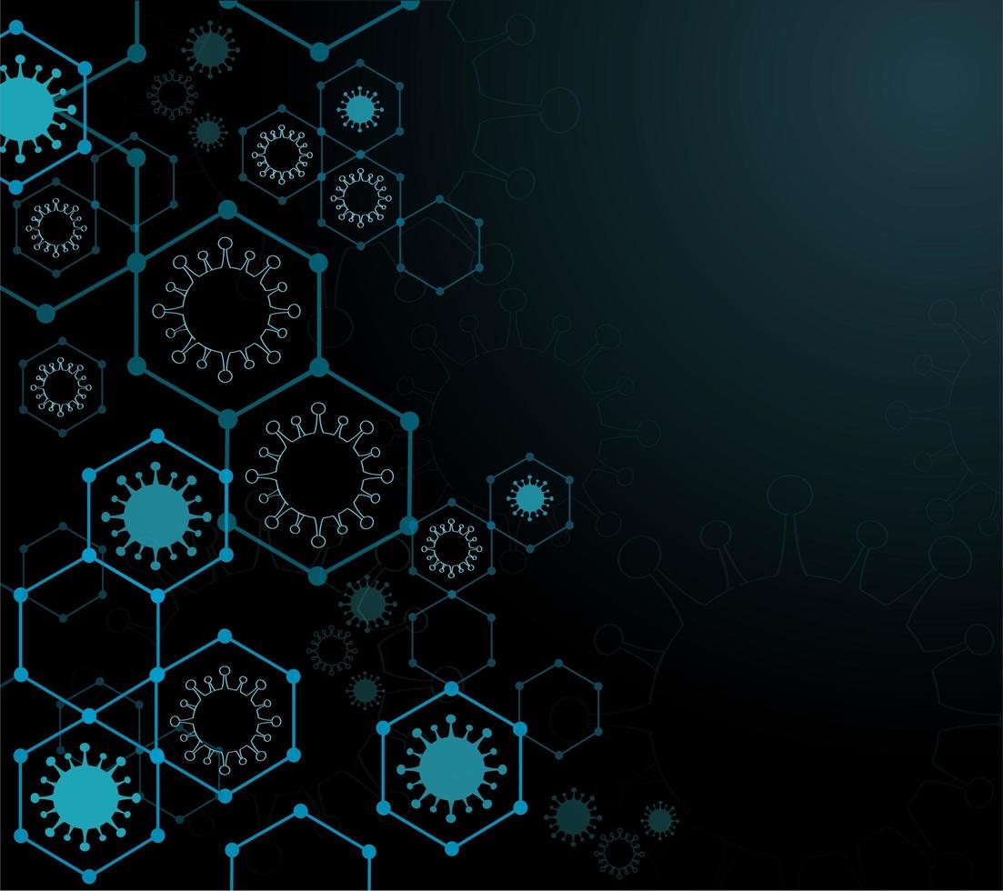 wetenschap coronavirus achtergrond vector