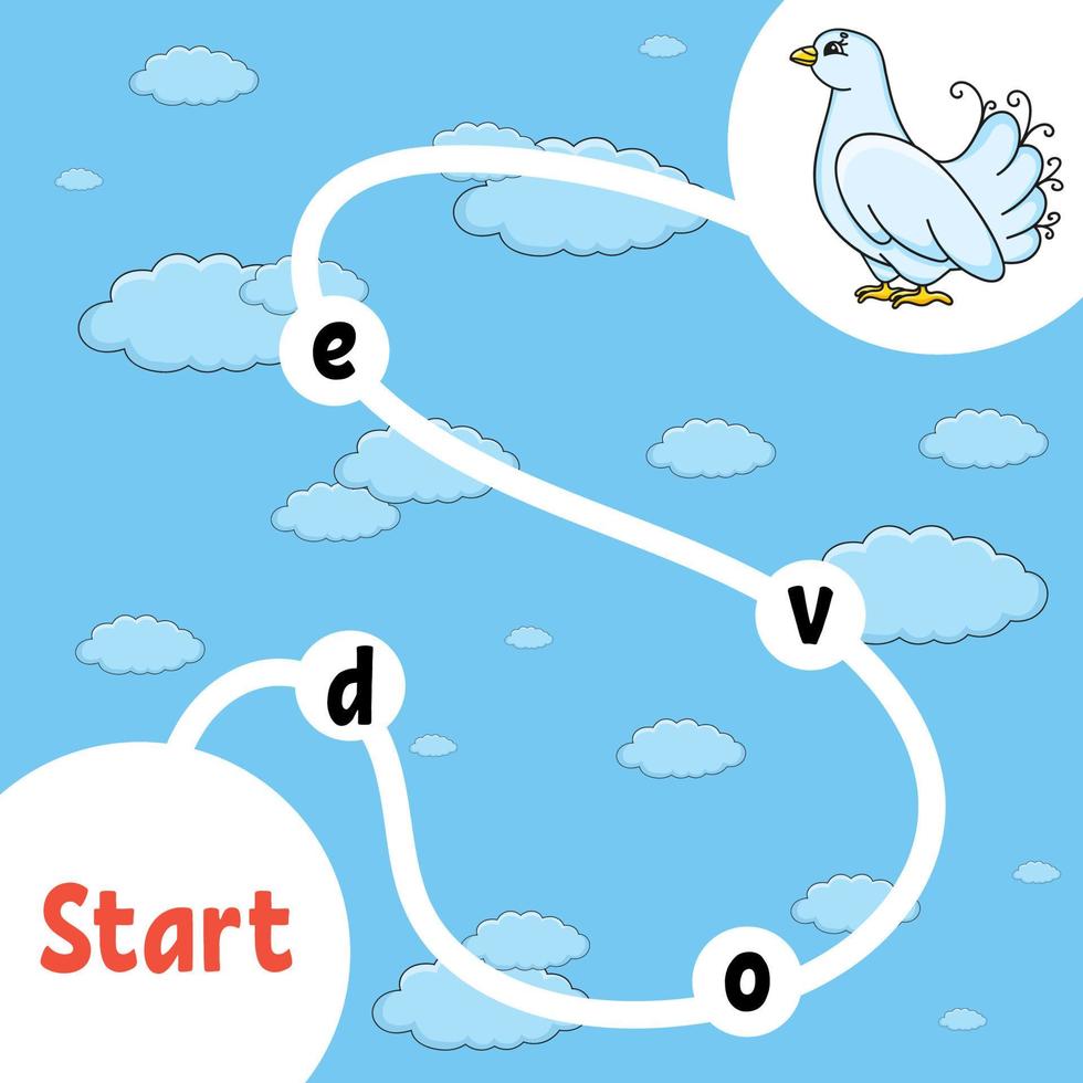 logisch puzzelspel. woorden leren voor kinderen. vind de verborgen naam. onderwijs ontwikkelen werkblad. activiteitenpagina voor Engels studeren. geïsoleerde vectorillustratie. cartoon-stijl. vector