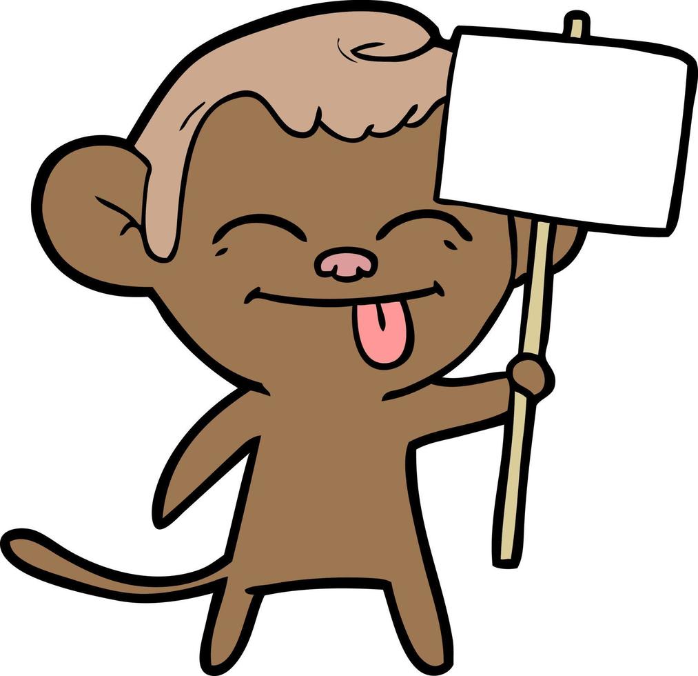 vector aap karakter in tekenfilm stijl