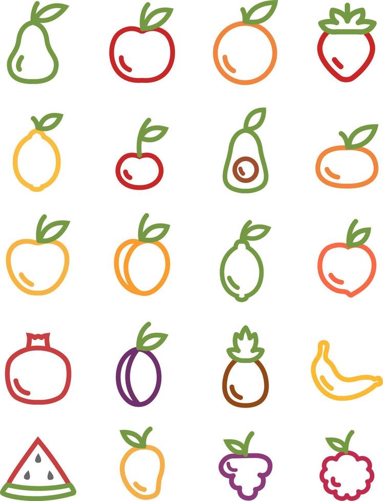 zoet fruit, illustratie, Aan een wit achtergrond. vector