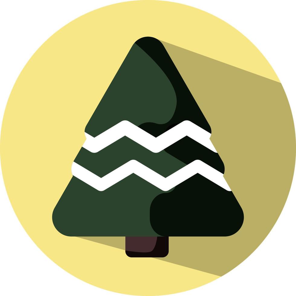 Kerstmis boom, illustratie, vector, Aan een wit achtergrond. vector