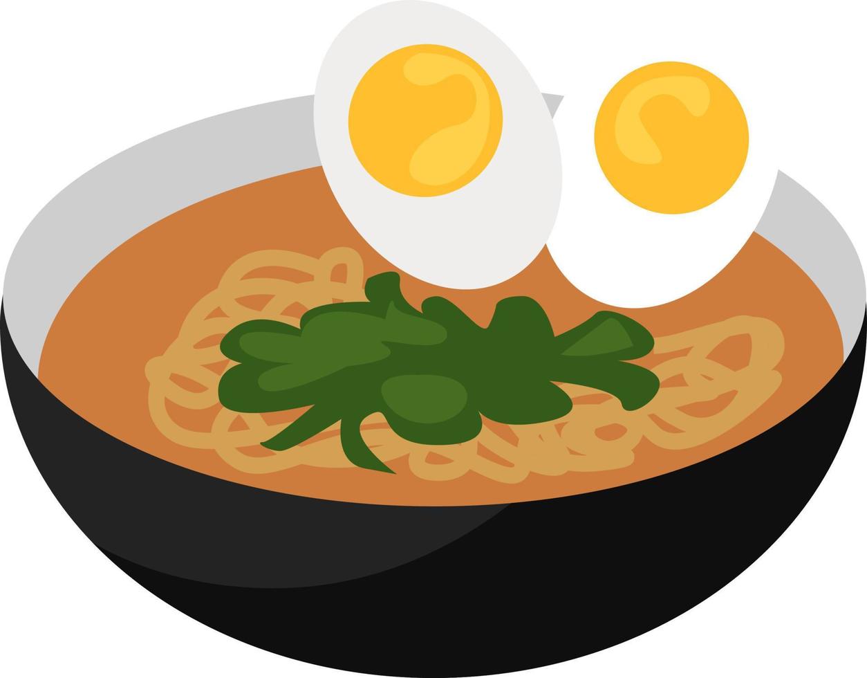 Aziatisch ramen, illustratie, vector Aan een wit achtergrond