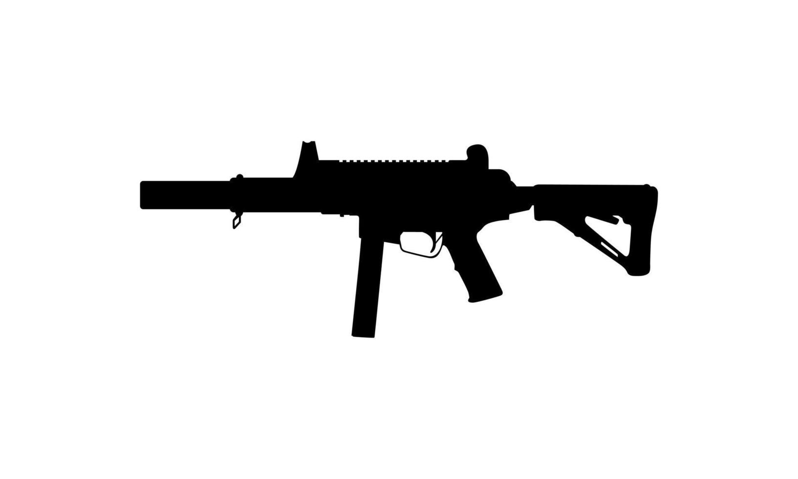 silhouet van pistool geweer voor logo, pictogram, kunst illustratie, website of grafisch ontwerp element. vector illustratie